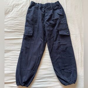 Boys Navy Cargo Jogger Pants – NEW Without Tags – Elastic Waist w/ Belt Loops